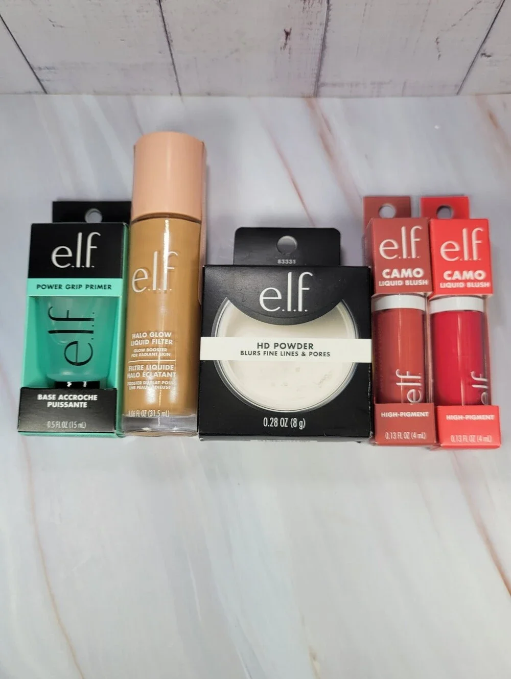Elf Primer, Halo Glow Liquid Filter, HD Powder & Liquid Blush Bundle NEW!